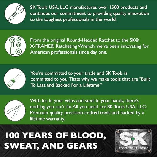 SK Tools USA 2-in-1 SureGrip® Pocket Screwdriver for DIYers: #1 Phillips & 3/16" Slotted, Compact & Portable
| SK Tools