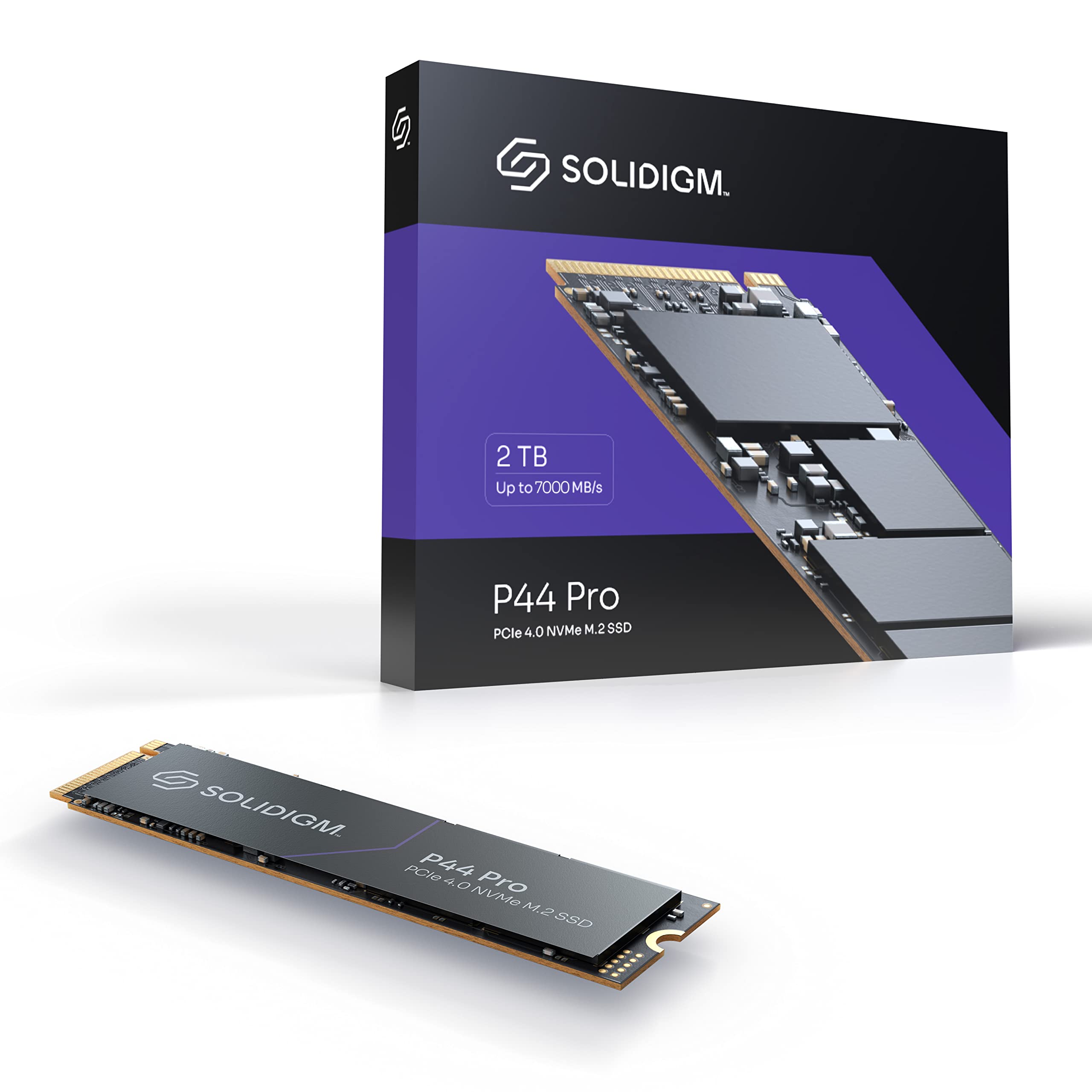 Solidigm P44 Pro Series 2TB PCIe GEN 4 NVMe SSD for Gaming Performance Read/Write Speed up to 7000MB/s and 6500MB/s 3D N
